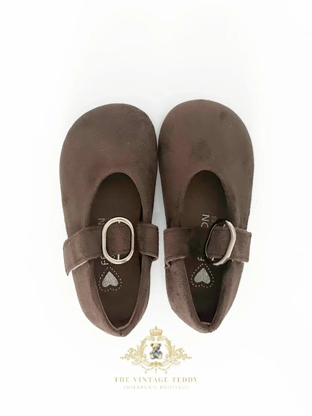 NWT Adorable Girls Mary Jane Flats Children's Shoes Kids Shoes Chocolate Brown 8